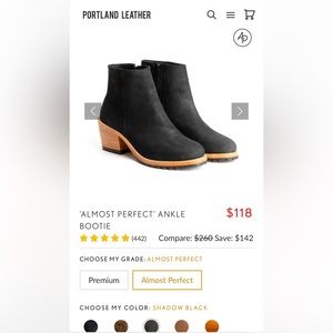 Portland Leather Black Ankle Bootie